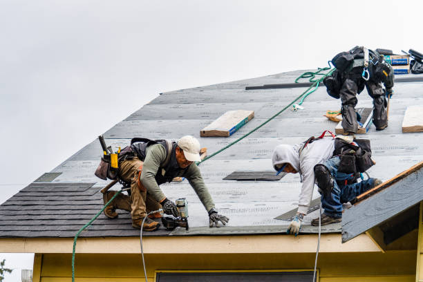 Professional Gutter Installation technician working in Mc Afee, NJ